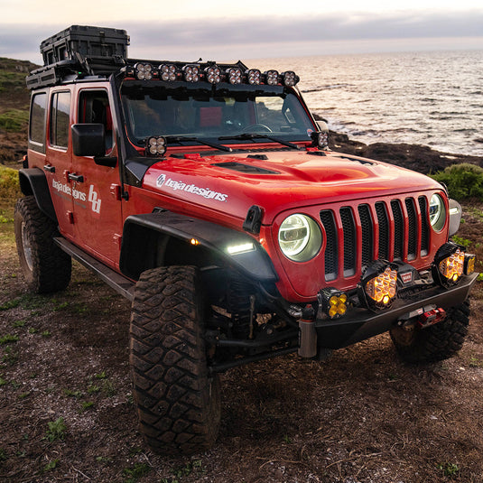 Baja Designs Jeep JL/JT 8XL Linkable Roof Mount Light Kit - Jeep 2020-2025 Gladiator; 2018-2025 Wrangler JL; Exc. Rubicon 392, Mojave, 4xE