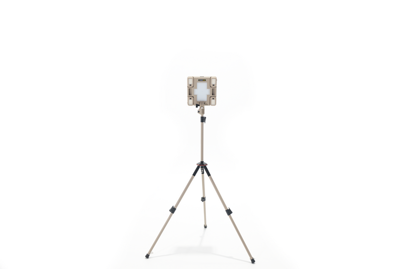 Load image into Gallery viewer, Freespirit Recreation ReadyLight Gen2 portable LED camping light on adjustable tripod stand, isolated on white background.
