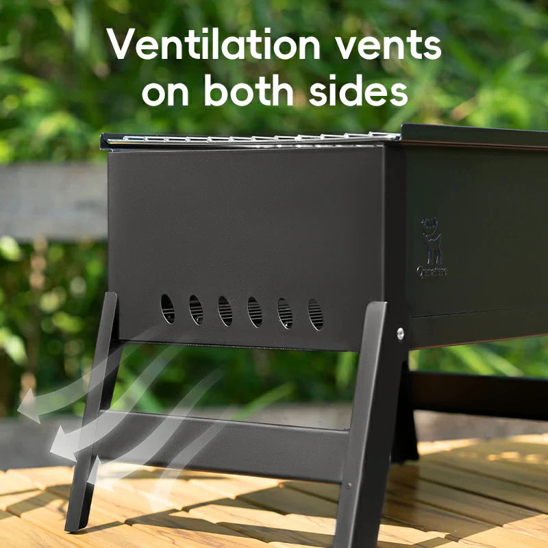 Load image into Gallery viewer, Qunature Foldable BBQ Grill with Durable Chrome-Plated Net and Ventilation
