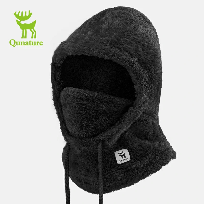 Load image into Gallery viewer, Qunature Thermal Fleece Helmet Liner – Windproof Balaclava Hood for Skiing and Winter Sports
