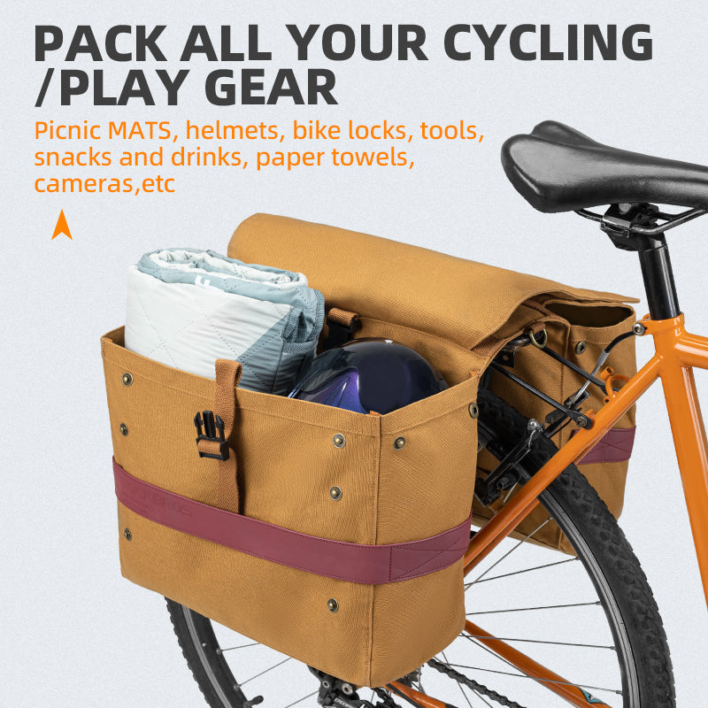 Load image into Gallery viewer, ROCKBROS 27L Expandable Bike Pannier Bag with Shoulder Strap for Various Bikes

