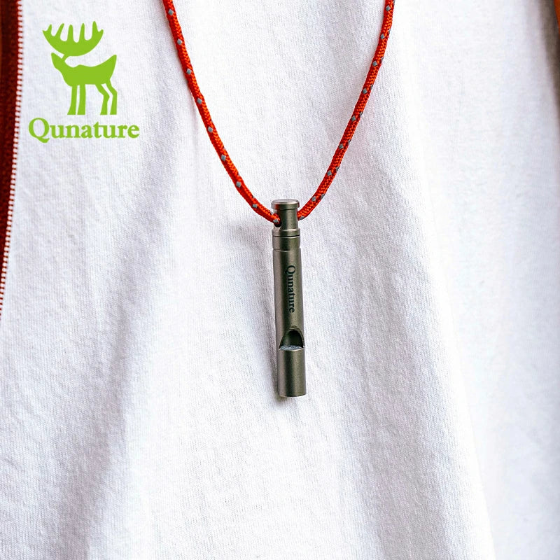 Load image into Gallery viewer, Qunature Titanium Survival Whistle 120dB Loud, Durable, Portable Outdoor Gear
