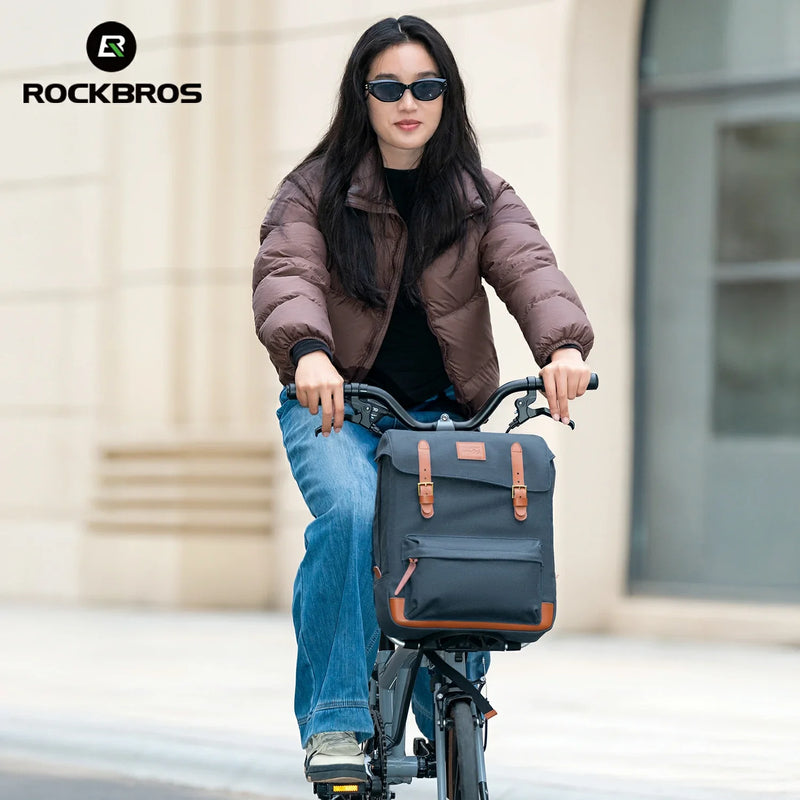 Load image into Gallery viewer, ROCKBROS Fashion Vintage Folding Bike Backpack

