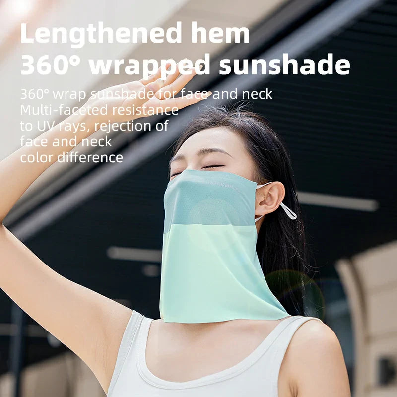 Load image into Gallery viewer, ROCKBROS Cooling Neck Gaiter with Ear Loops – UV Protection for Cycling
