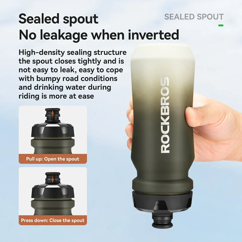 Load image into Gallery viewer, Skin-Feeling Bike Bottle with Pull-Top Lid – Lightweight Leakproof 600/750ml
