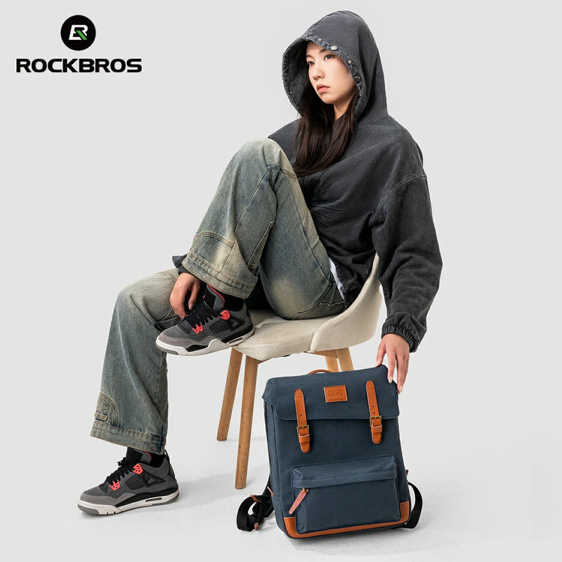 Load image into Gallery viewer, ROCKBROS Fashion Vintage Folding Bike Backpack

