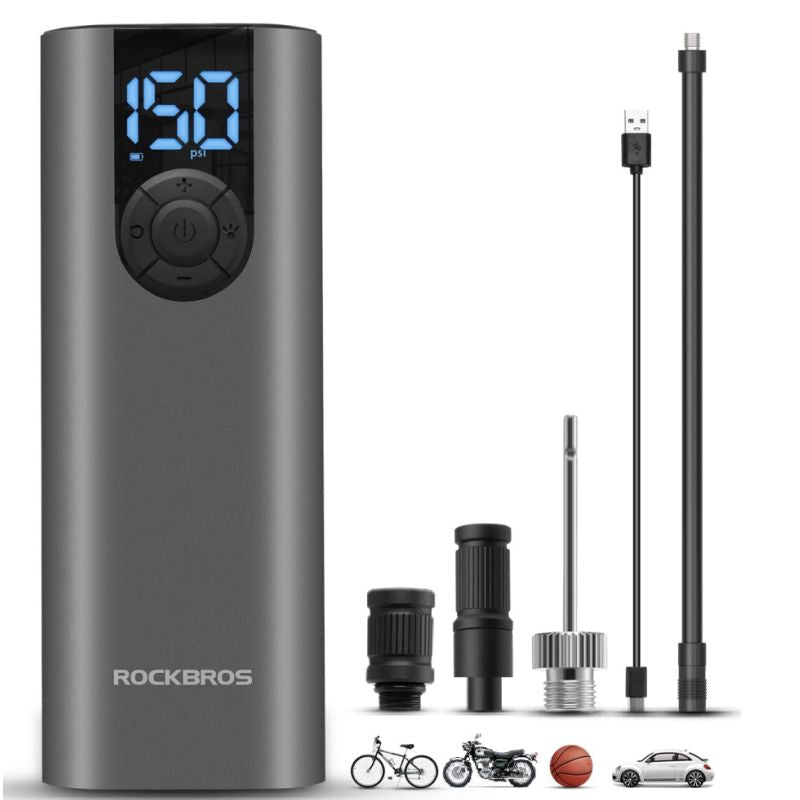 Load image into Gallery viewer, ROCKBROS A8 Mini Electric Air Bike Tire Pump 150PSl 2*2600mAh

