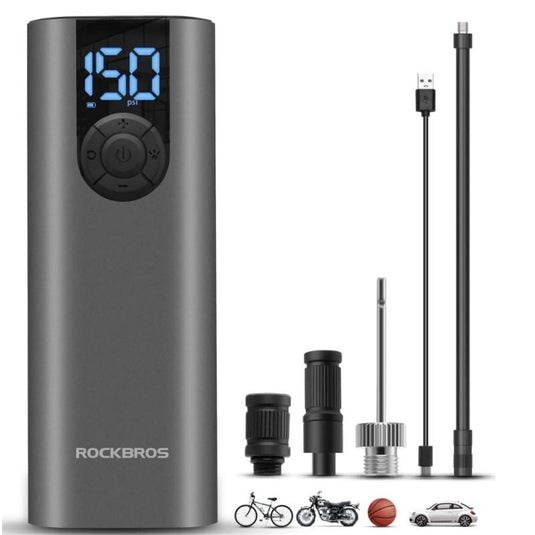 ROCKBROS A8 Mini Electric Air Bike Tire Pump 150PSl 2*2600mAh