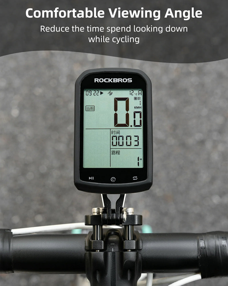 Load image into Gallery viewer, ROCKBROS Bike Computer Mount Out-Front Aluminum Integrated Bicycle Cycling Computer Mount
