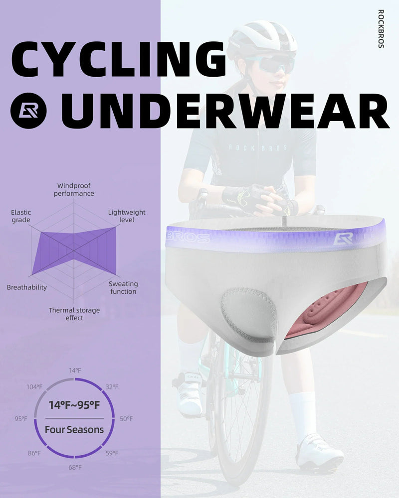 Load image into Gallery viewer, ROCKBROS Women's 4D Padded Cycling Underwear

