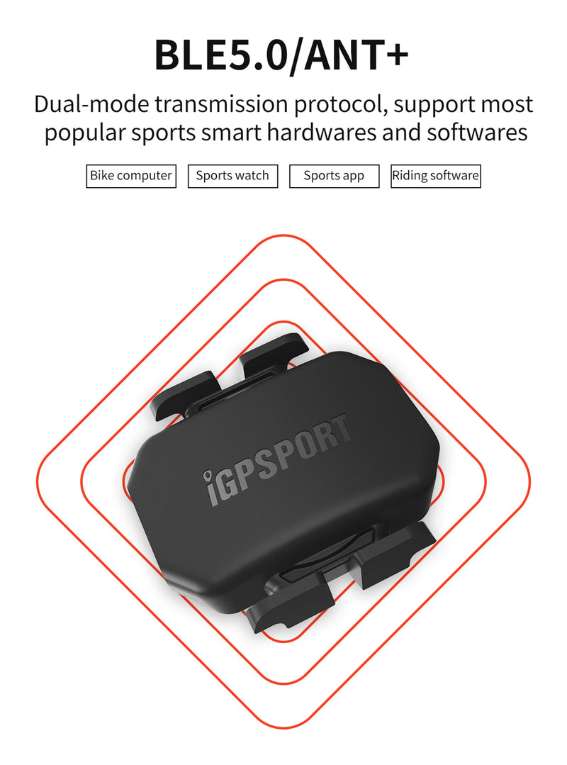 Load image into Gallery viewer, iGPSPORT Bike Speed &amp; Cadence Sensor ANT+ Bluetooth 5.0 IPX7 Waterproof
