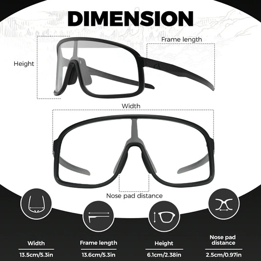 Polarized Photochromic Cycling Sunglasses