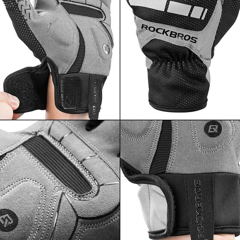 Load image into Gallery viewer, ROCKBROS Winter Touch Screen Gloves Snowboard GlovesThermal Glove waterproof-S173BGR
