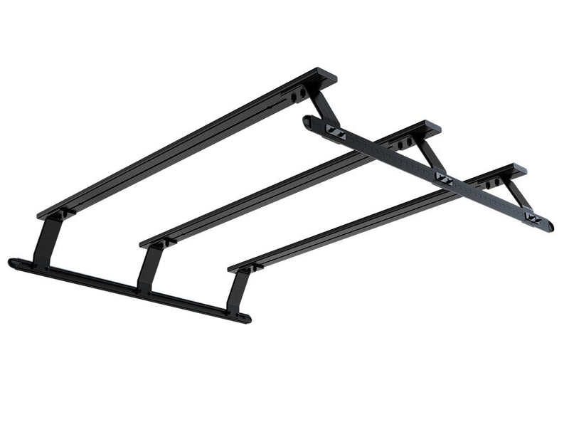 Load image into Gallery viewer, Front Runner Triple Load Bar Kit for 2014-Current GMC Sierra Crew Cab with Short Load Bed, durable black roof rack bars.
