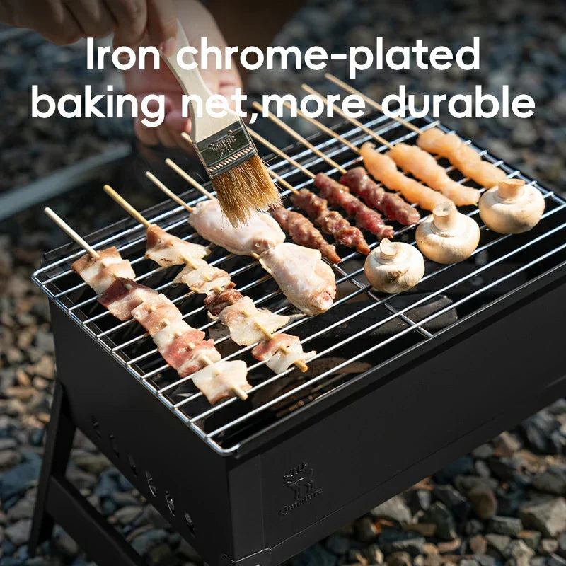 Load image into Gallery viewer, Qunature Foldable BBQ Grill with Durable Chrome-Plated Net and Ventilation
