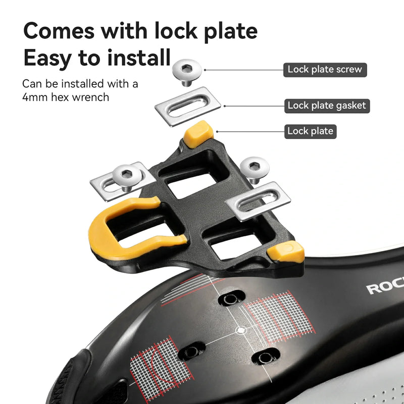 Load image into Gallery viewer, ROCKBROS Road MTB Lightweight Clipless Bicycle Pedals with Cleats Set Compatible with SPD-SL System
