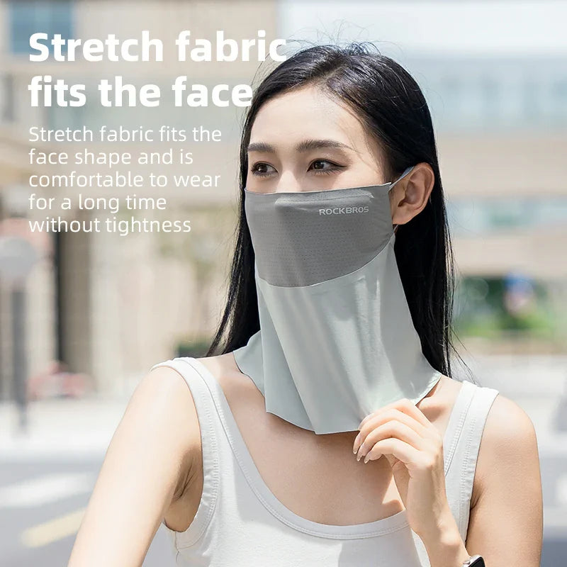 Load image into Gallery viewer, ROCKBROS Cooling Neck Gaiter with Ear Loops – UV Protection for Cycling
