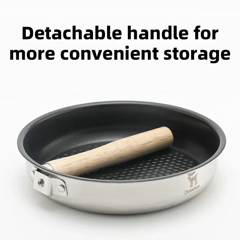 Load image into Gallery viewer, Qunature Non-Stick Stainless Steel Frying Pan with Detachable Handle
