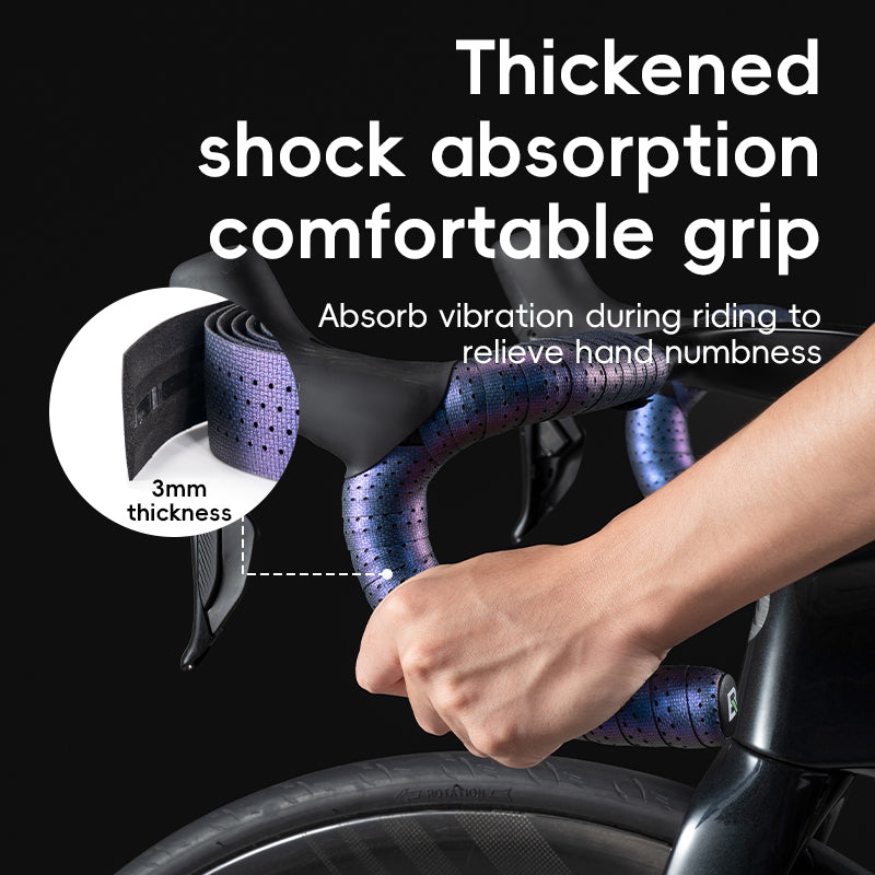 Load image into Gallery viewer, ROCKBROS Silicone PU Bicycle Handlebar Tape Soft Breathable Road Bike Tape Shock-absorption Anti-Slip Gravel Bicycle Handlebar Wrap Drop Bar Belt

