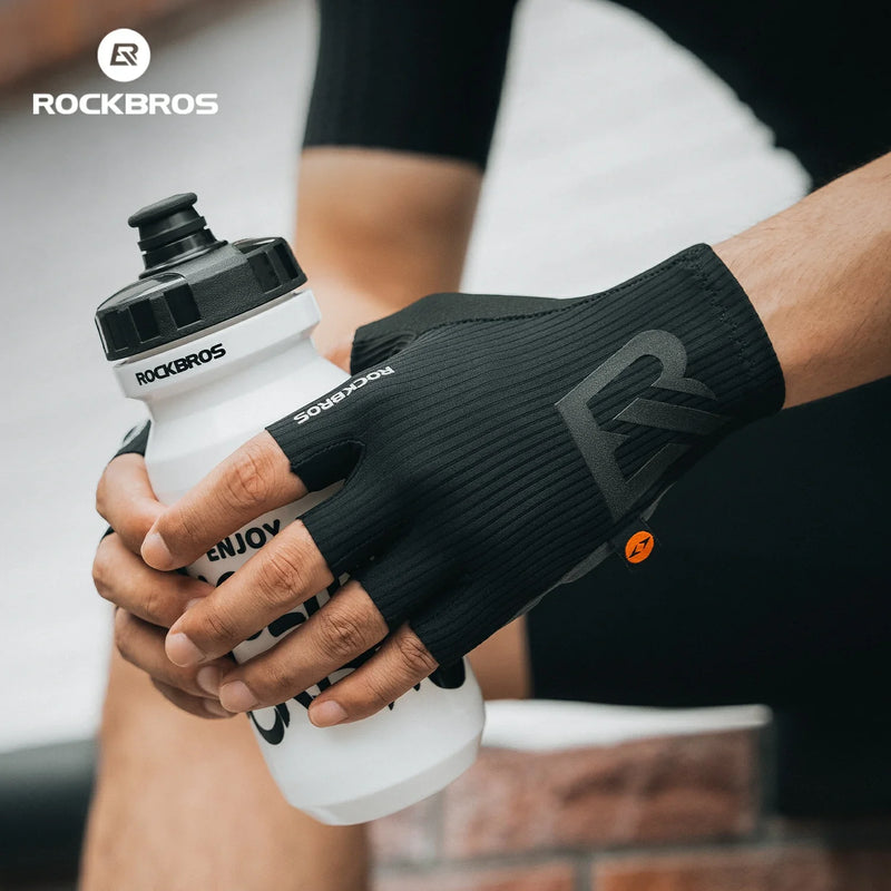 Load image into Gallery viewer, ROCKBROS Elastic Interface® Half-Finger Gel Padded Cycling Gloves
