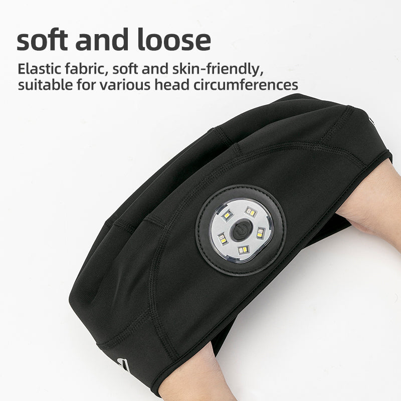Load image into Gallery viewer, ROCKBROS Winter Bike Skull Cap Thermal Cycling Helmet Liner  Headwear with Light
