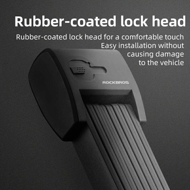 Load image into Gallery viewer, ROCKBROS Folding Bike Lock Smart Fingerprint Heavy Duty Anti Theft Bike Lock
