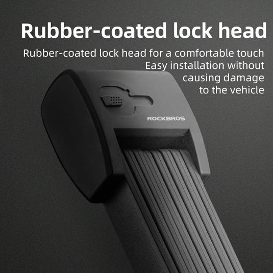 ROCKBROS Folding Bike Lock Smart Fingerprint Heavy Duty Anti Theft Bike Lock
