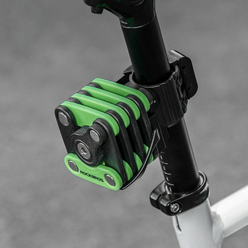 Load image into Gallery viewer, ROCKBROS Folding Bike Lock Anti-theft Alloy Lock with Mounting Bracket
