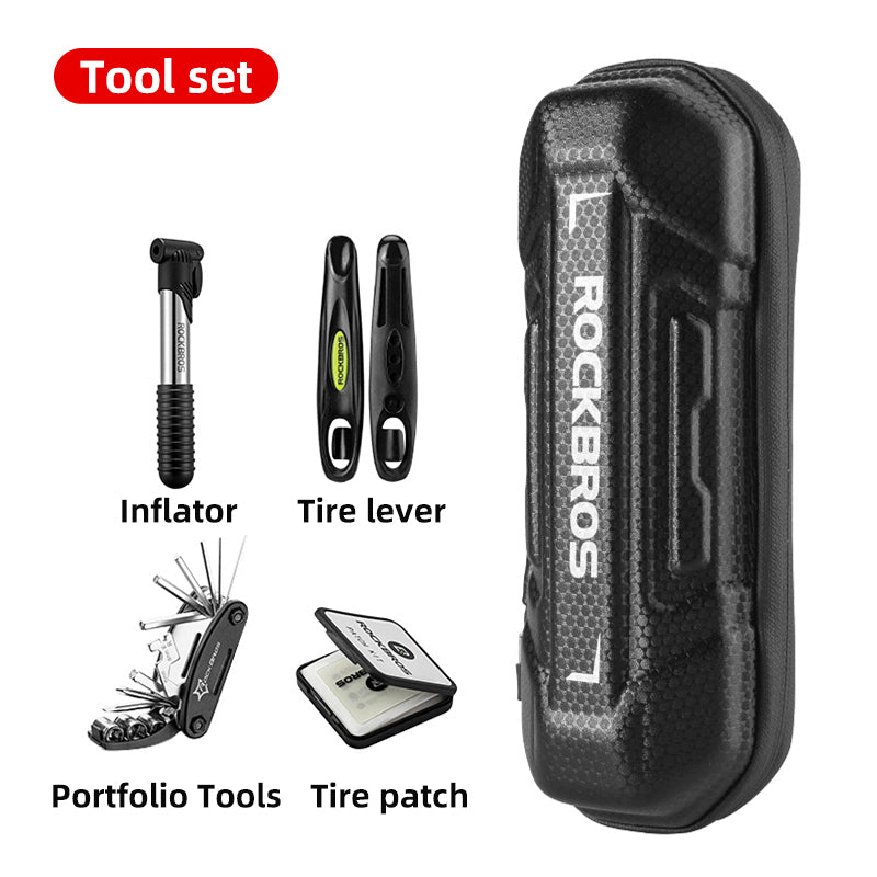 Load image into Gallery viewer, ROCKBROS Bicycle Repair Tools Kit Bag Bike Tool Set Wrench Tire Patch Levers Inflator
