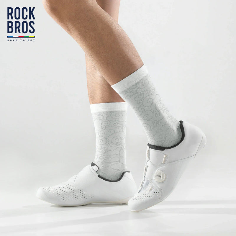 Load image into Gallery viewer, ROCKBROS Road to Sky Bike Socks Breathable Fabric Antibacterial Long Ride Cushioned
