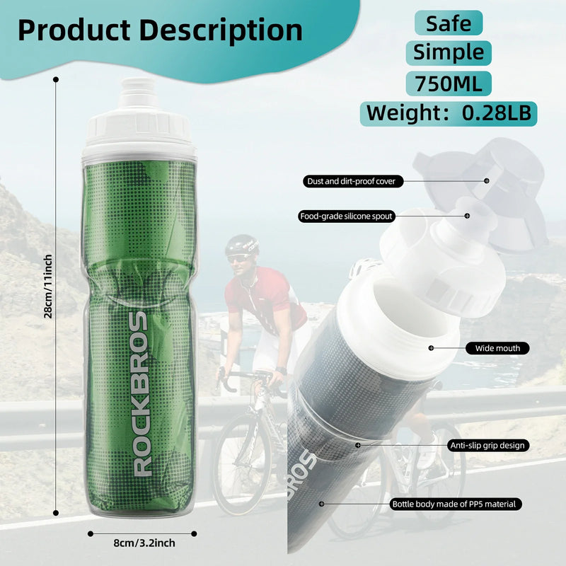 Load image into Gallery viewer, ROCKBROS 24OZ Insulated Bike Water Bottle
