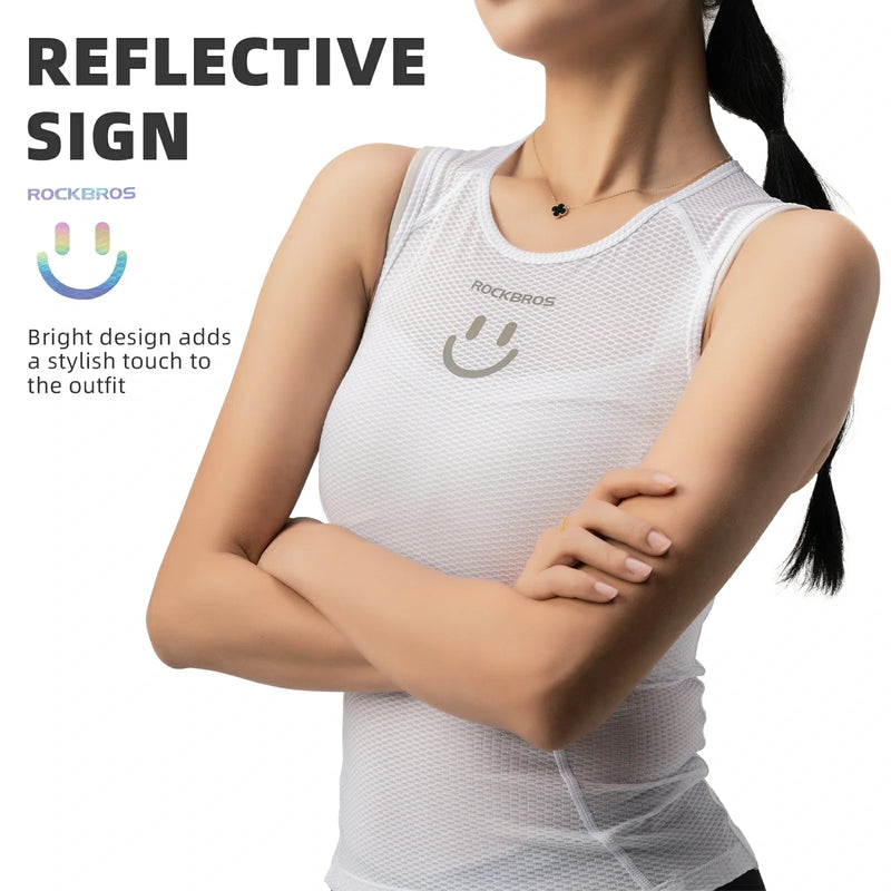 Load image into Gallery viewer, ROCKBROS Breathable Mesh Sleeveless Quick Dry Slim Cycling Base Layer for Women
