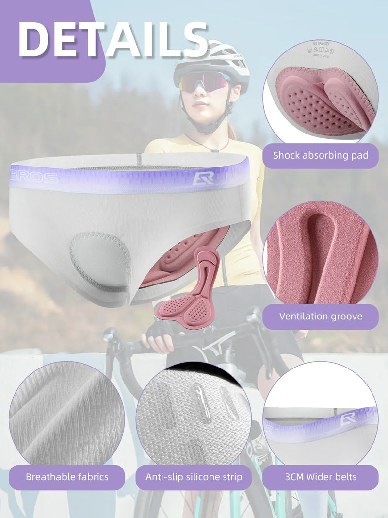 Load image into Gallery viewer, ROCKBROS Women's 4D Padded Cycling Underwear
