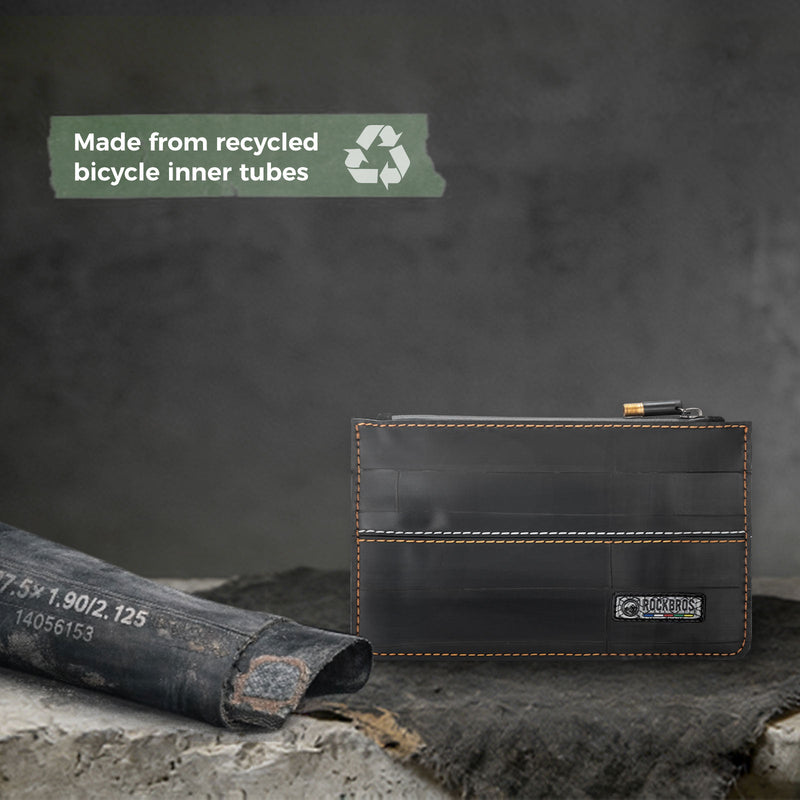 Load image into Gallery viewer, Sustainable Eco-Friendly Recycled Tire Bike Wallet 0.7L ROAD TO SKY
