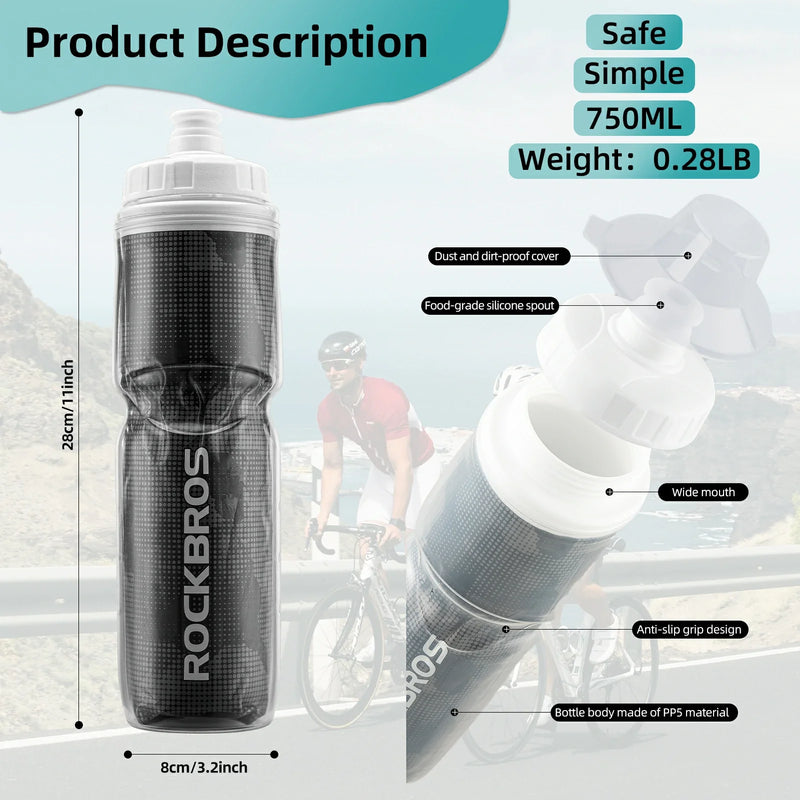 Load image into Gallery viewer, ROCKBROS 24OZ Insulated Bike Water Bottle
