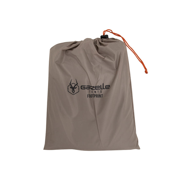 Load image into Gallery viewer, Gazelle Tents G5 5-Sided Gazebo Footprint in storage bag with logo and drawstring
