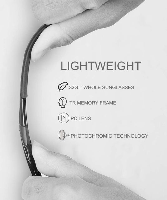 Aerodynamic Windproof Photochromic Cycling Sunglasses