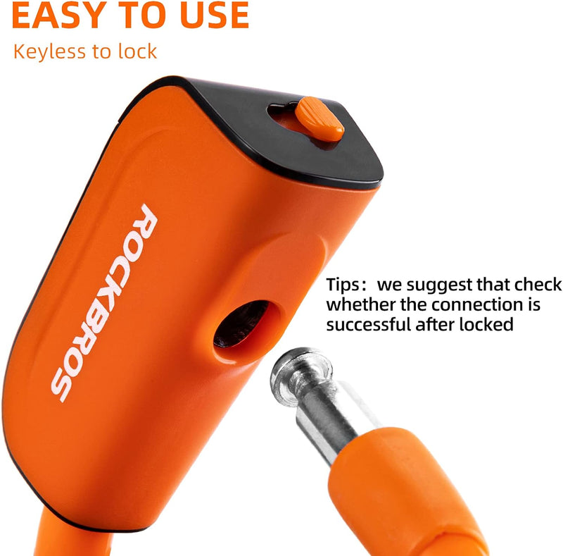 Load image into Gallery viewer, ROCKBROS 3ft Bike Cable Lock - Secure, Lightweight with Mounting Bracket
