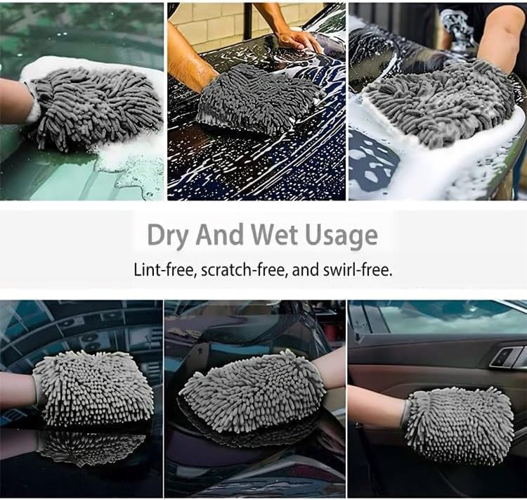 Load image into Gallery viewer, WASH &amp; WHIPS Car Wash Kit - 3-Gallon Bucket with Particle Interceptor Trap, Shampoo, Chenille Mitt &amp; Microfiber Soft Towel, 5pcs
