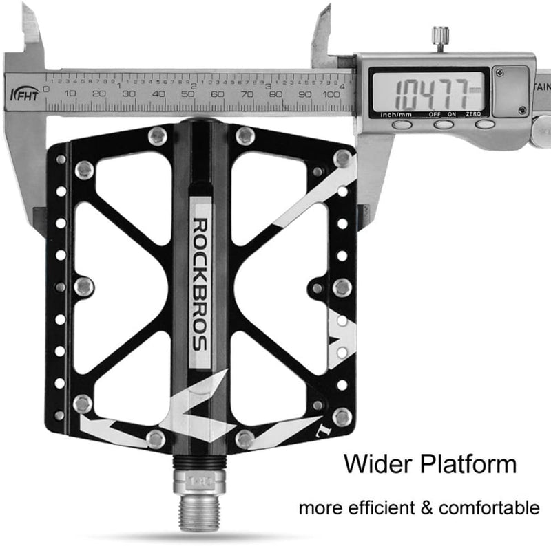 Load image into Gallery viewer, ROCKBROS Large Size Mountain Bicycle Aluminium Alloy Pedals-BLACK
