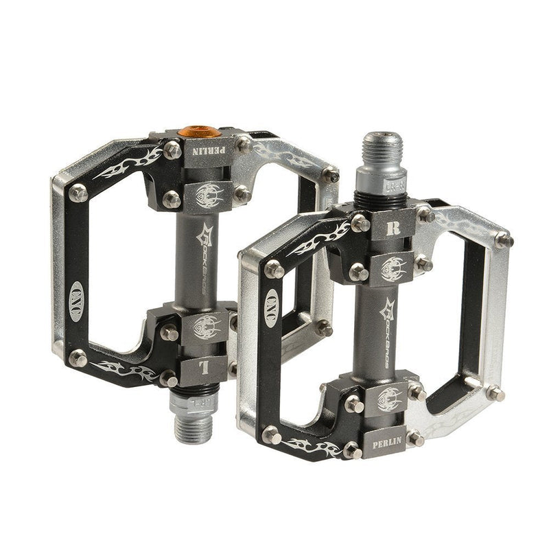 Load image into Gallery viewer, ROCKBROS Bicycle Pedals Flat Pedals, Aluminum Alloy Platform Anti-Slip Bearing Seal 9/16" Set of 2
