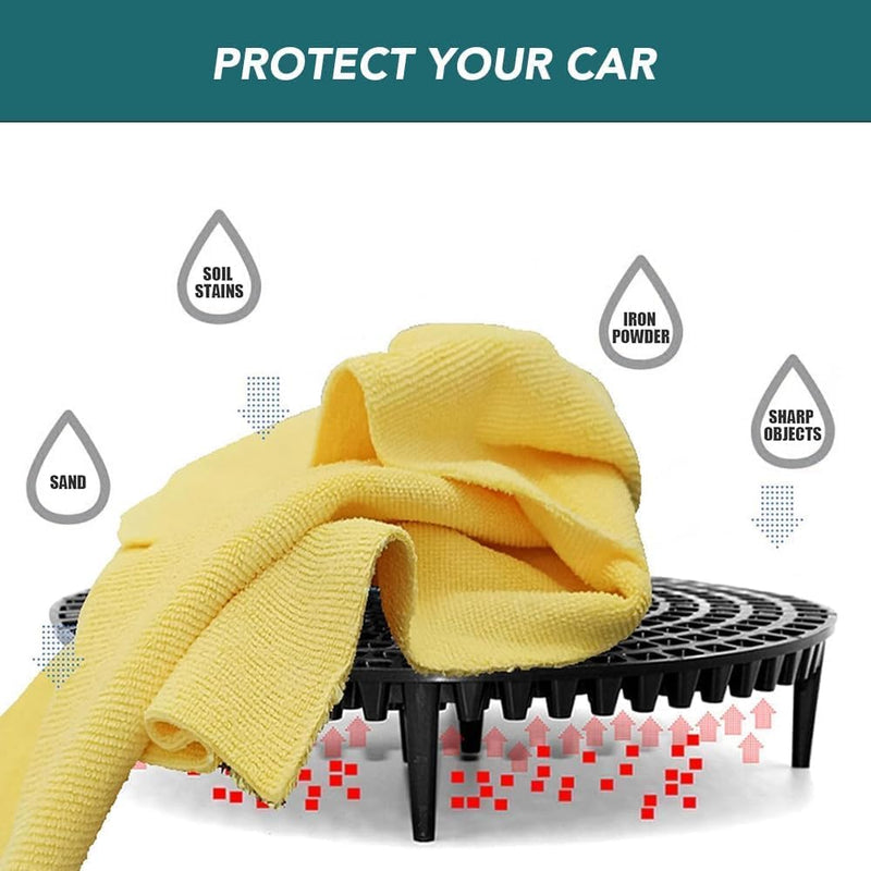 Load image into Gallery viewer, WASH &amp; WHIPS Car Wash Kit - 3-Gallon Bucket with Particle Interceptor Trap, Shampoo, Chenille Mitt &amp; Microfiber Soft Towel, 5pcs
