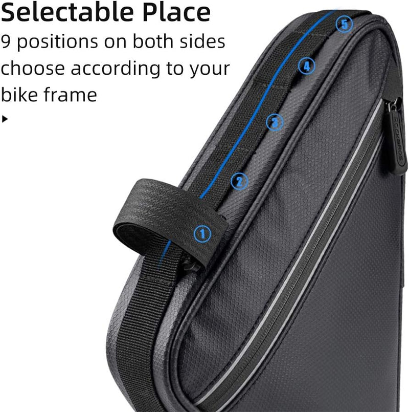Load image into Gallery viewer, ROCKBROS Bike Triangle Frame Bag, with Two Side Pockets, 1.5L
