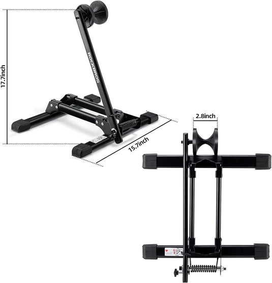 Foldable Carbon Steel Floor Bike Stand for 20"-29" Wheels