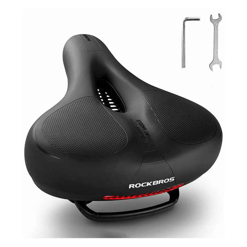 Load image into Gallery viewer, ROCKBROS Comfort Bike Saddle Soft Wide Seat for Men Women with Shock Absorption

