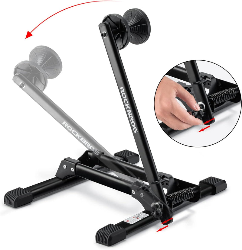 Load image into Gallery viewer, Foldable Carbon Steel Floor Bike Stand for 20"-29" Wheels
