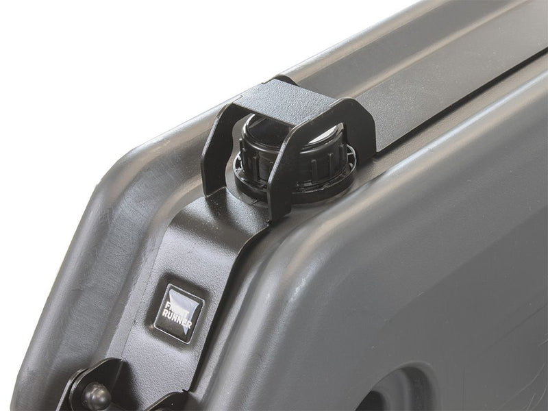 Load image into Gallery viewer, Alt text: &quot;Close-up view of the Front Runner Pro 20L Water Tank with durable mounting bracket system for secure vehicle installation.&quot;
