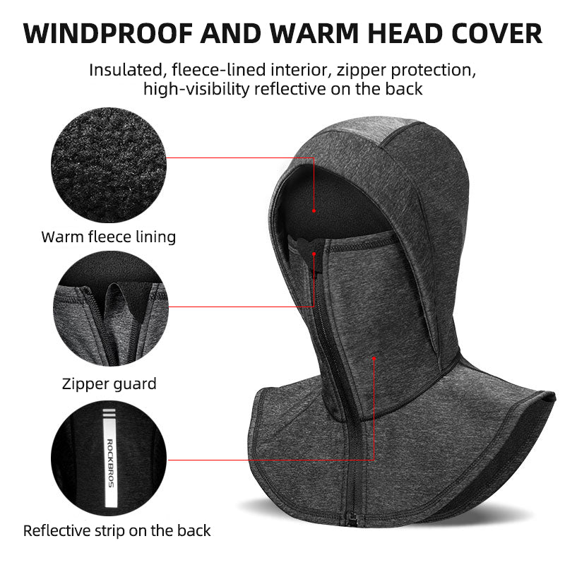 Load image into Gallery viewer, ROCKBROS Fleece-Lined Warmth Windproof Balaclava Ski Mask Reflective Logo
