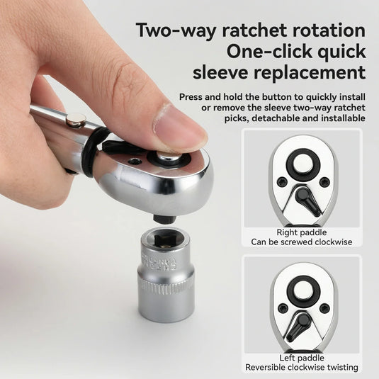 ROCKBROS 1/4 Torque 2–24Nm Micrometer Click Torque Wrench, 72-Tooth Gear Professional Precision ±3%High Accuracy
