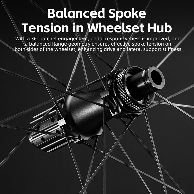 Load image into Gallery viewer, ROCKBROS Lightweight T700 Carbon Wheelset – Tubeless Ready Disc Brake

